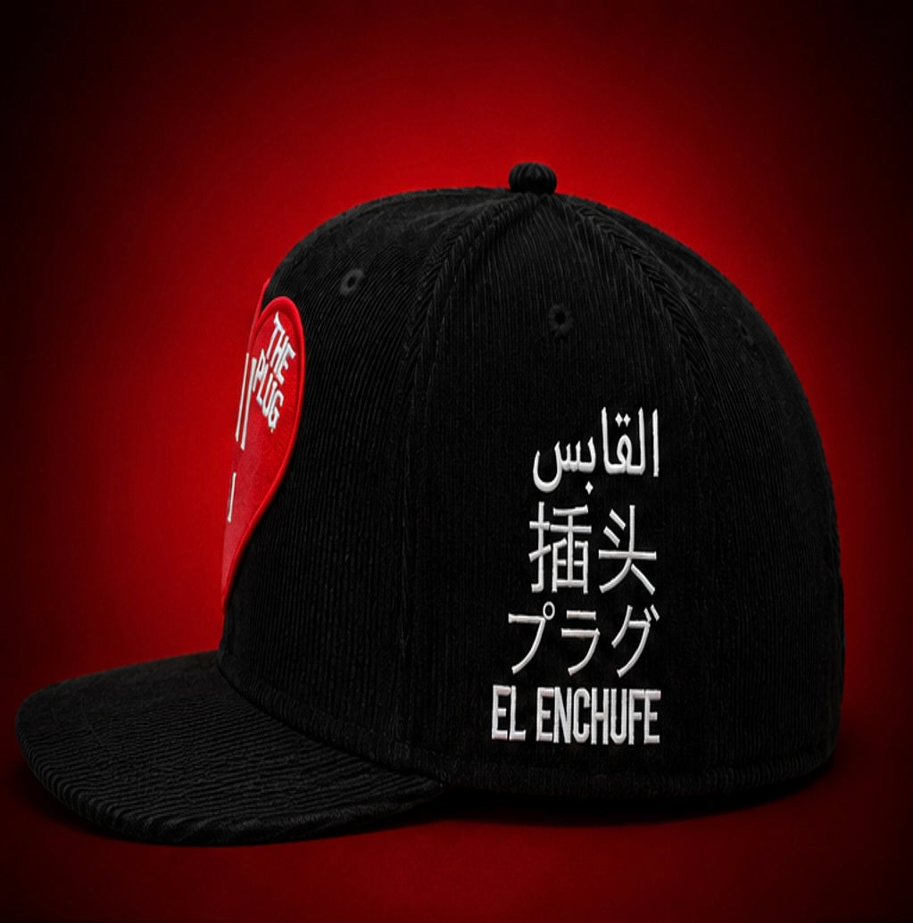 The Plug “Red Heart” Corduroy Snapback