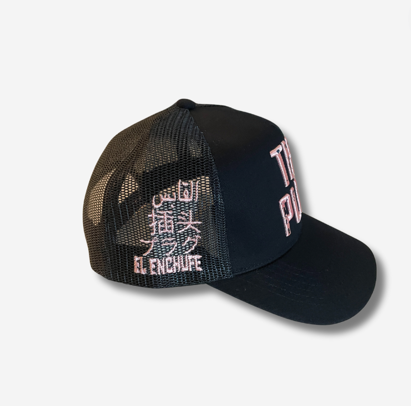 The Plug Trucker - Navy Blue/Pink (Breast Cancer Awareness )