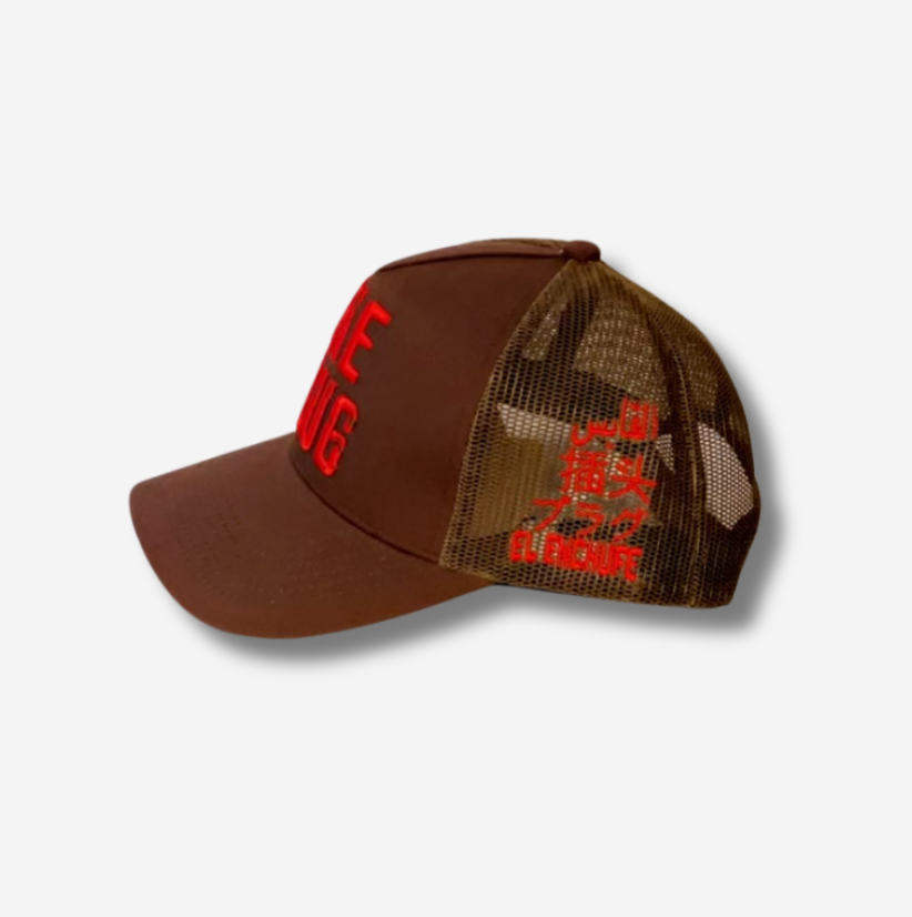 The Plug Trucker - Brown/Red